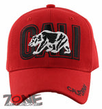 NEW! CALIFORNIA CALI BEAR BALL CAP HAT RED