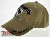 NEW! LA LOS ANGELES CITY LA CALIFORNIA SD CAP HAT TAN