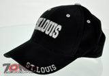 NEW ST. LOUIS MO STATE BALL CAP HAT 100% COTTON BLACK