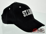 NEW ST. LOUIS MO STATE BALL CAP HAT 100% COTTON BLACK