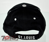 NEW ST. LOUIS MO STATE BALL CAP HAT 100% COTTON BLACK