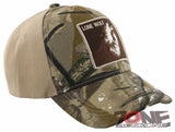 NEW! NATIVE LONE WOLF BALL CAP HAT FOREST CAMO TAN