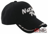 NEW! NATIVE PRIDE INDIAN AMERICAN BULL SKULL SIDE FEATHERS CAP HAT BLACK