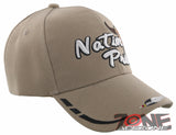 NEW! NATIVE PRIDE INDIAN AMERICAN BULL SKULL SIDE FEATHERS CAP HAT TAN