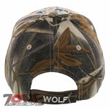 NEW! NATIVE PRIDE INDIAN AMERICAN WOLF DESIGN CAP HAT CAMO