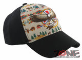 NEW! NATIVE PRIDE INDIAN AMERICAN EAGLE DESIGN CAP HAT BLACK