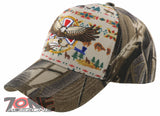 NEW! NATIVE PRIDE INDIAN AMERICAN EAGLE DESIGN CAP HAT CAMO
