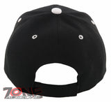 NEW! NATIVE PRIDE INDIAN AMERICAN FEATHERS EAGLE BUFFALO SKULL CAP HAT BLACK