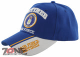 NEW! USAF AIR FORCE RETIRED SIDE LINE BALL CAP HAT BLUE