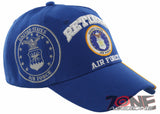 NEW! USAF AIR FORCE RETIRED SIDE LINE BALL CAP HAT BLUE