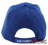 NEW! USAF AIR FORCE RETIRED SIDE LINE BALL CAP HAT BLUE