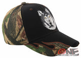 NEW! NATIVE PRIDE WOLF SIDE FLAME CAP HAT BLACK