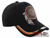 NATIVE PRIDE DREAM CATCHER FEATHER CAP HAT BLACK
