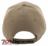 NATIVE PRIDE DREAM CATCHER FEATHER CAP HAT TAN