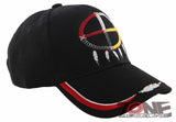NATIVE PRIDE MEDICINE WHEEL HOOP FEATHER CAP HAT BLACK