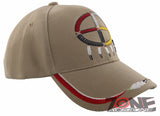 NATIVE PRIDE MEDICINE WHEEL HOOP FEATHER CAP HAT TAN