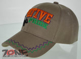 NEW! NATIVE PRIDE FEATHERS CAP HAT TAN
