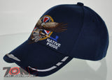 NEW! NATIVE PRIDE EAGLE FEATHER CAP HAT N2 NAVY