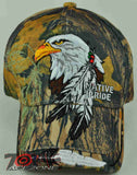 NEW! NATIVE PRIDE EAGLE FEATHERS CAP HAT CAMO