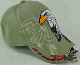 NEW! NATIVE PRIDE EAGLE FEATHERS CAP HAT TAN