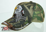 NEW! NATIVE PRIDE EAGLE FEATHERS CAP HAT N1 CAMO