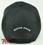 NEW! NATIVE PRIDE HORSE FEATHERS CAP HAT BLACK