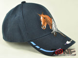 NEW! NATIVE PRIDE HORSE FEATHERS CAP HAT NAVY