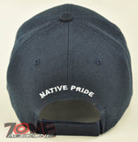 NEW! NATIVE PRIDE HORSE FEATHERS CAP HAT NAVY