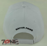 NEW! NATIVE PRIDE HORSE FEATHERS CAP HAT WHITE
