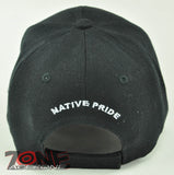 NEW! NATIVE PRIDE PEACE PIPES CAP HAT BLACK