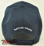 NEW! NATIVE PRIDE PEACE PIPES CAP HAT NAVY