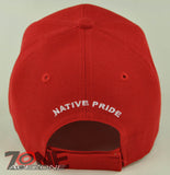 NEW! NATIVE PRIDE PEACE PIPES CAP HAT RED