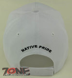 NEW! NATIVE PRIDE PEACE PIPES CAP HAT WHITE