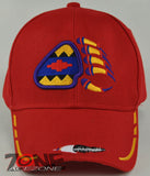 NEW! NATIVE PRIDE BEAR CLAW FEATHERS CAP HAT RED