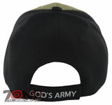NEW! JESUS GOD'S ARMY CHRISTIAN BALL CAP HAT BLACK