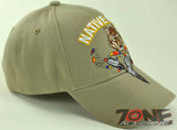 NEW! NATIVE PRIDE WOLF FEATHERS N1 CAP HAT TAN