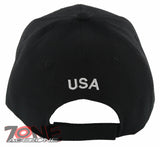NEW! EAGLE FLY USA FLAG BALL CAP HAT BLACK
