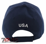 NEW! EAGLE FLY USA FLAG BALL CAP HAT NAVY