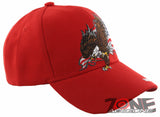 NEW! EAGLE FLY USA FLAG BALL CAP HAT RED