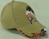 NEW! NATIVE PRIDE HONOR CHIEF HEAD CAP HAT TAN