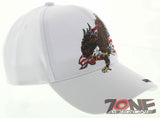 NEW! EAGLE FLY USA FLAG BALL CAP HAT WHITE