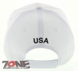 NEW! EAGLE FLY USA FLAG BALL CAP HAT WHITE