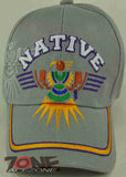 NEW! NATIVE THUNDER BIRD CAP HAT GRAY