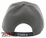 NEW! BIG COBRA SHADOW BALL CAP HAT GRAY