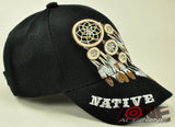 NATIVE PRIDE INDIAN FEATHER DREAM CATCHER CAP HAT N1 BLACK