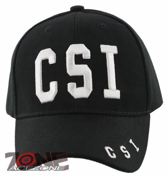 NEW! CSI C.S.I. CRIME SCENE INVESTIGATION BALL CAP HAT BLACK