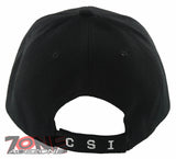 NEW! CSI C.S.I. CRIME SCENE INVESTIGATION BALL CAP HAT BLACK