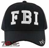 NEW! FBI FEDERAL BUREAU OF INVESTIGATION BASEBALL CAP HAT BLACK