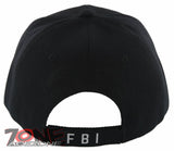 NEW! FBI FEDERAL BUREAU OF INVESTIGATION BASEBALL CAP HAT BLACK