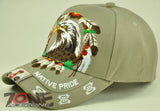 WHOLESALE NEW! NATIVE PRIDE EAGLE N1 CAP HAT TAN